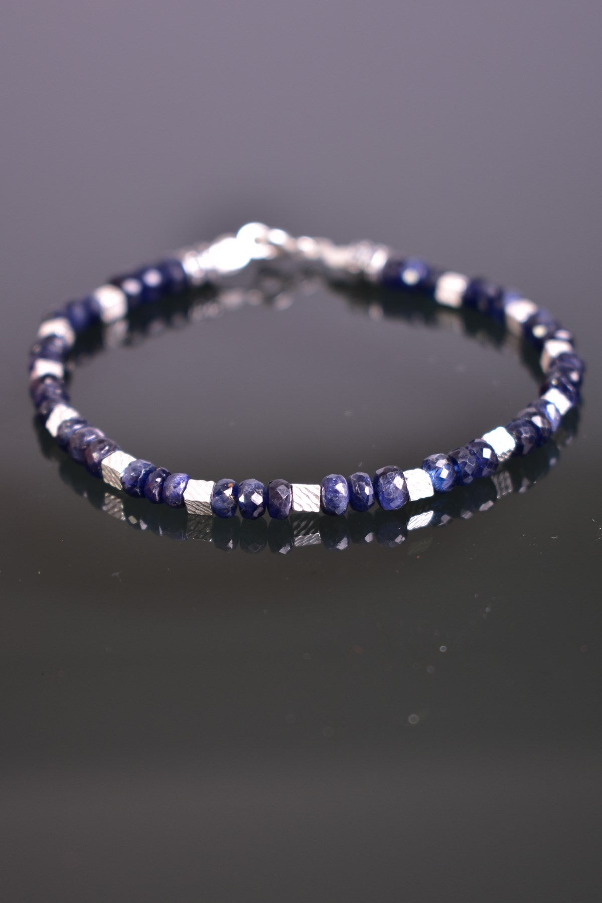 Sapphire Gemstone 925 Sterling Silver Bracelet