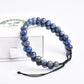 Lapis Lazuli Natural Gemstone Macrame Bracelet 6mm