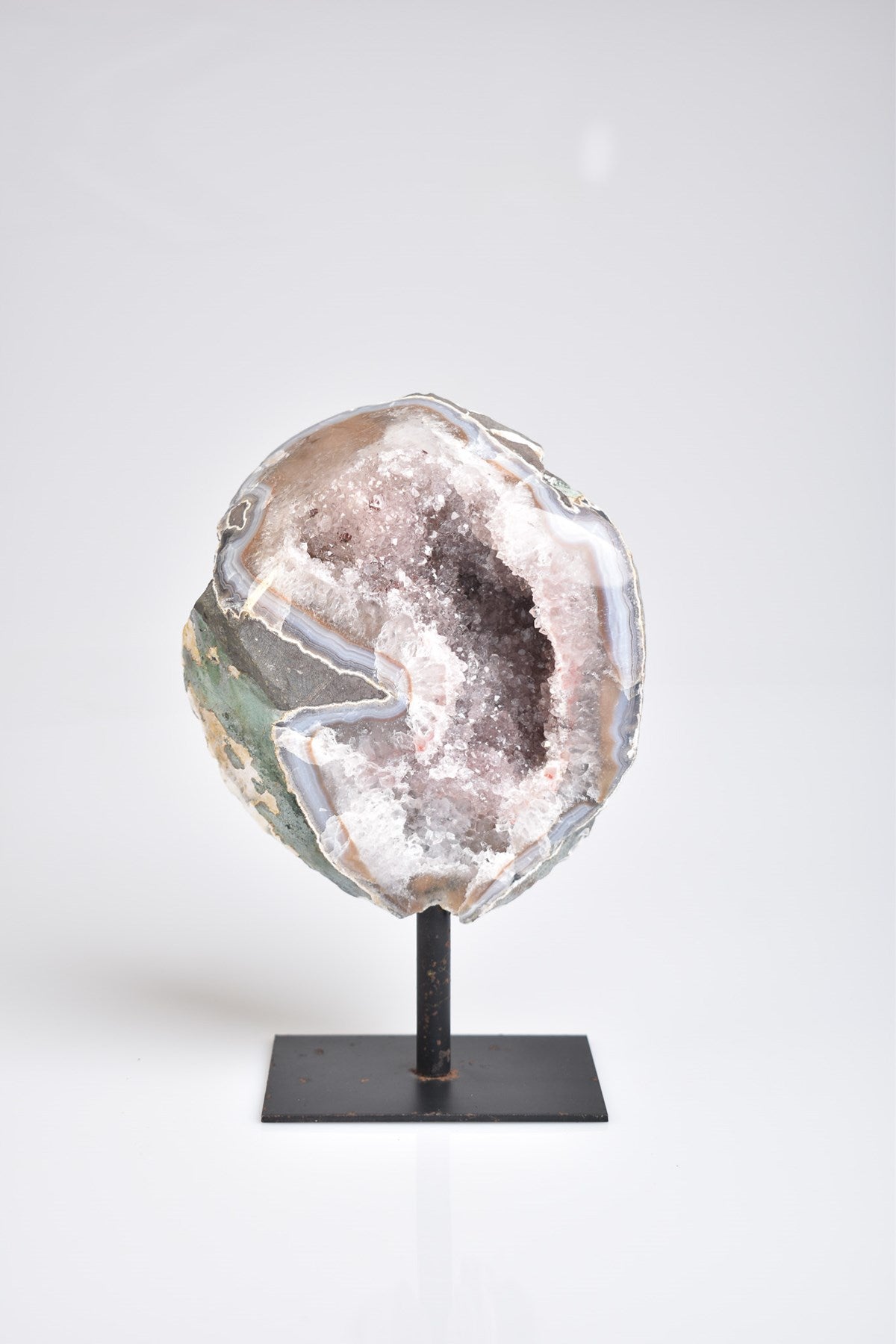 Amethyst Natural Gemstone Geode with Stand