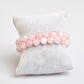 Pink Rose Quartz Natural Gemstone Macrame Bracelet 8mm