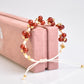 Red Agate Natural Gemstone Macrame Bracelet