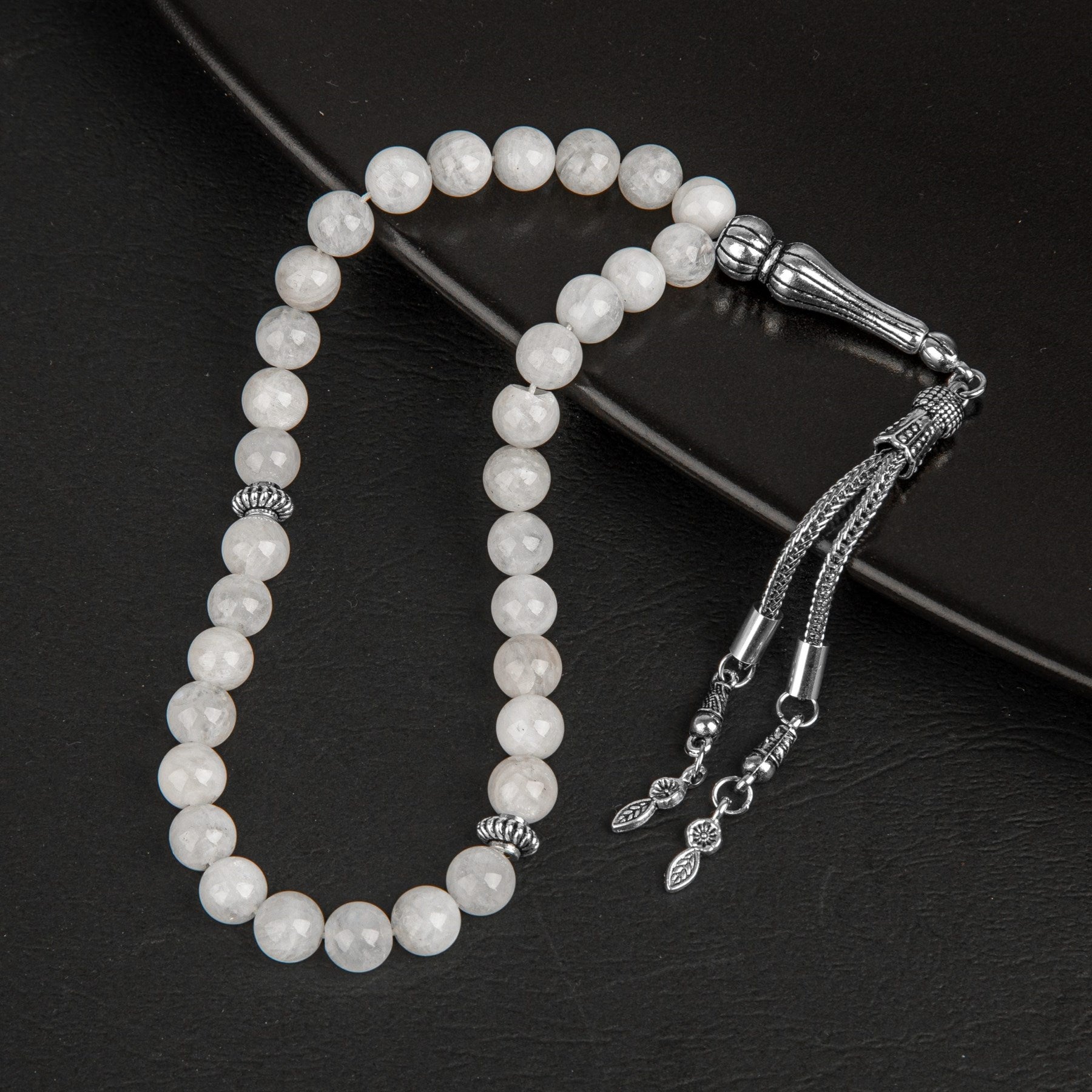 Moonstone Gemstone Prayer Beads - 6mm / 33pc