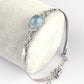 Aquamarine Gemstone 925 Sterling Silver Bracelet