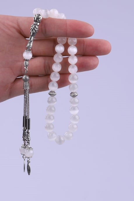 Selenite Gemstone Prayer Beads - 6mm / 33pc