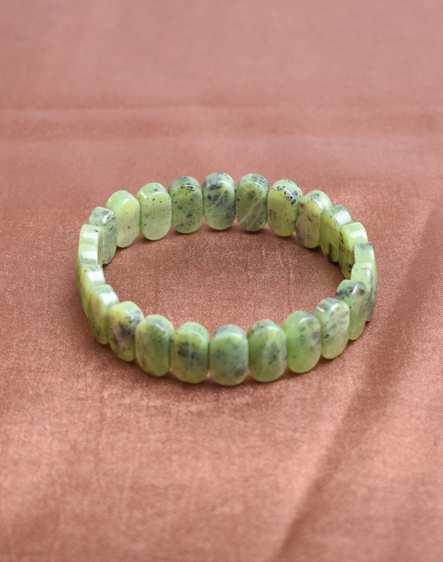 Jade Natural Gemstone Bracelet 9x14mm Rectangle Cut