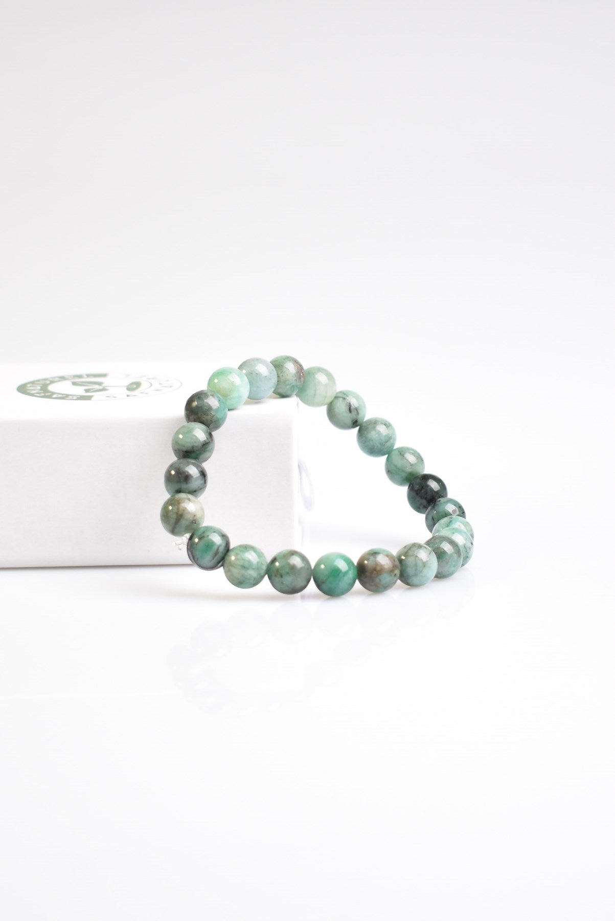 Emerald Natural Gemstone Bracelet 8mm