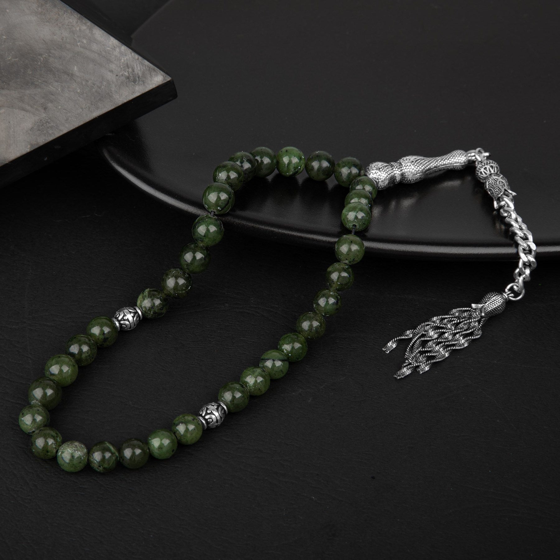 Jade Gemstone Prayer Beads - 8mm / 33pc