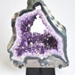 Large Brazilian Amethyst Geode with Mirror on Custom Stand