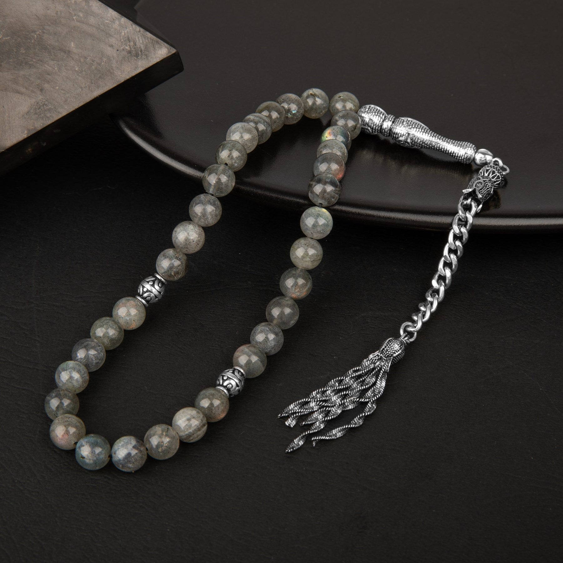 Labradorite Gemstone Prayer Beads - 8mm / 33pc