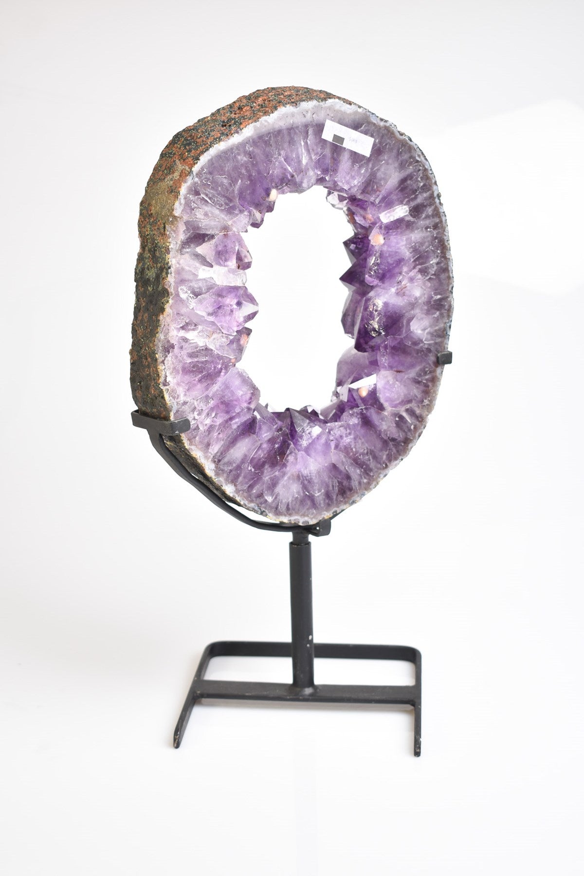Large Brazilian Amethyst Geode on Custom Stand