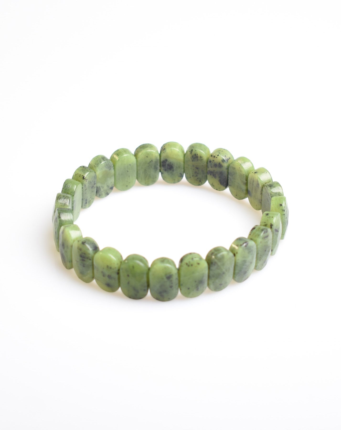 Jade Natural Gemstone Bracelet 9x14mm Rectangle Cut