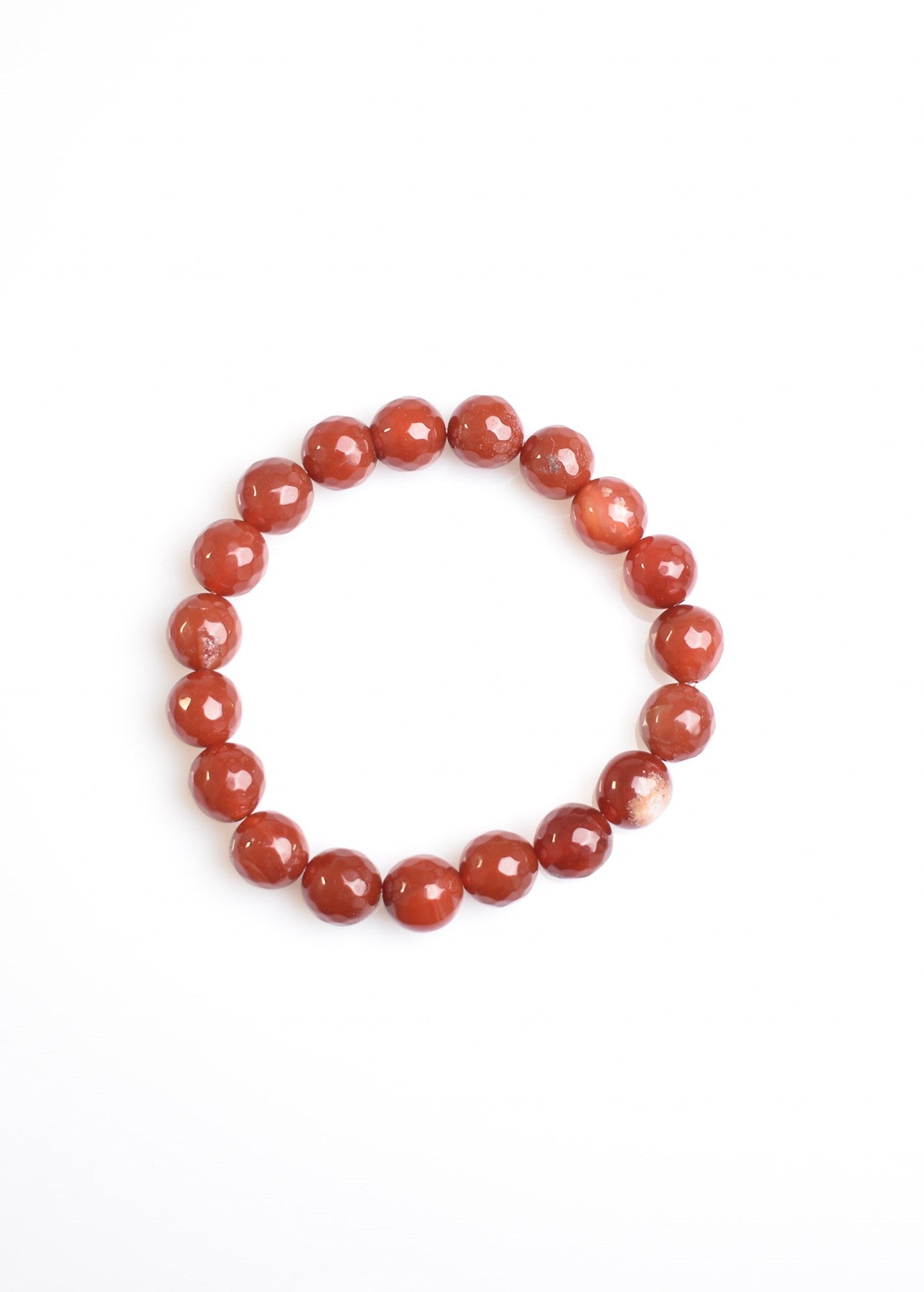 Red Agate Natural Gemstone Bracelet 10mm