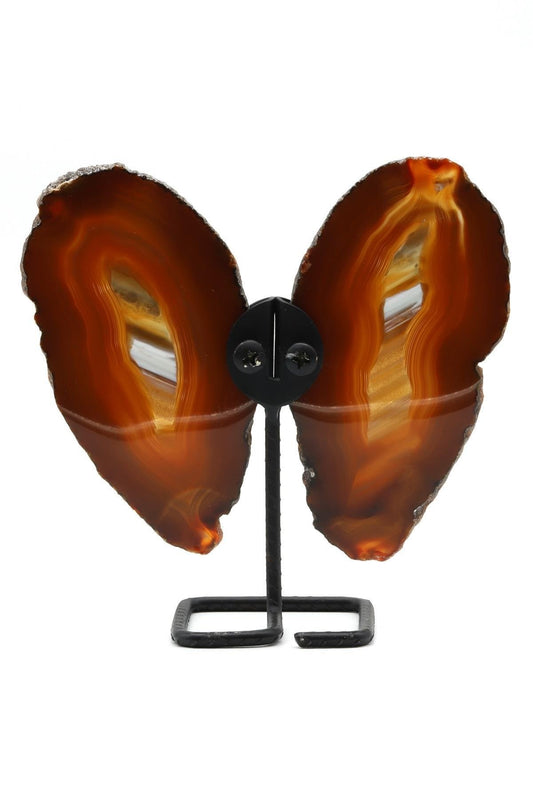 Agate Butterfly on Custom Metal Stand