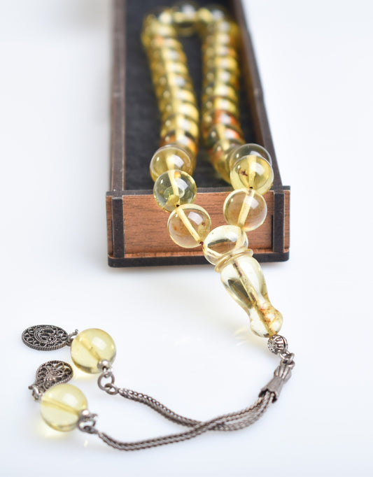 Amber Prayer Beads - 33.3gr / 33pc