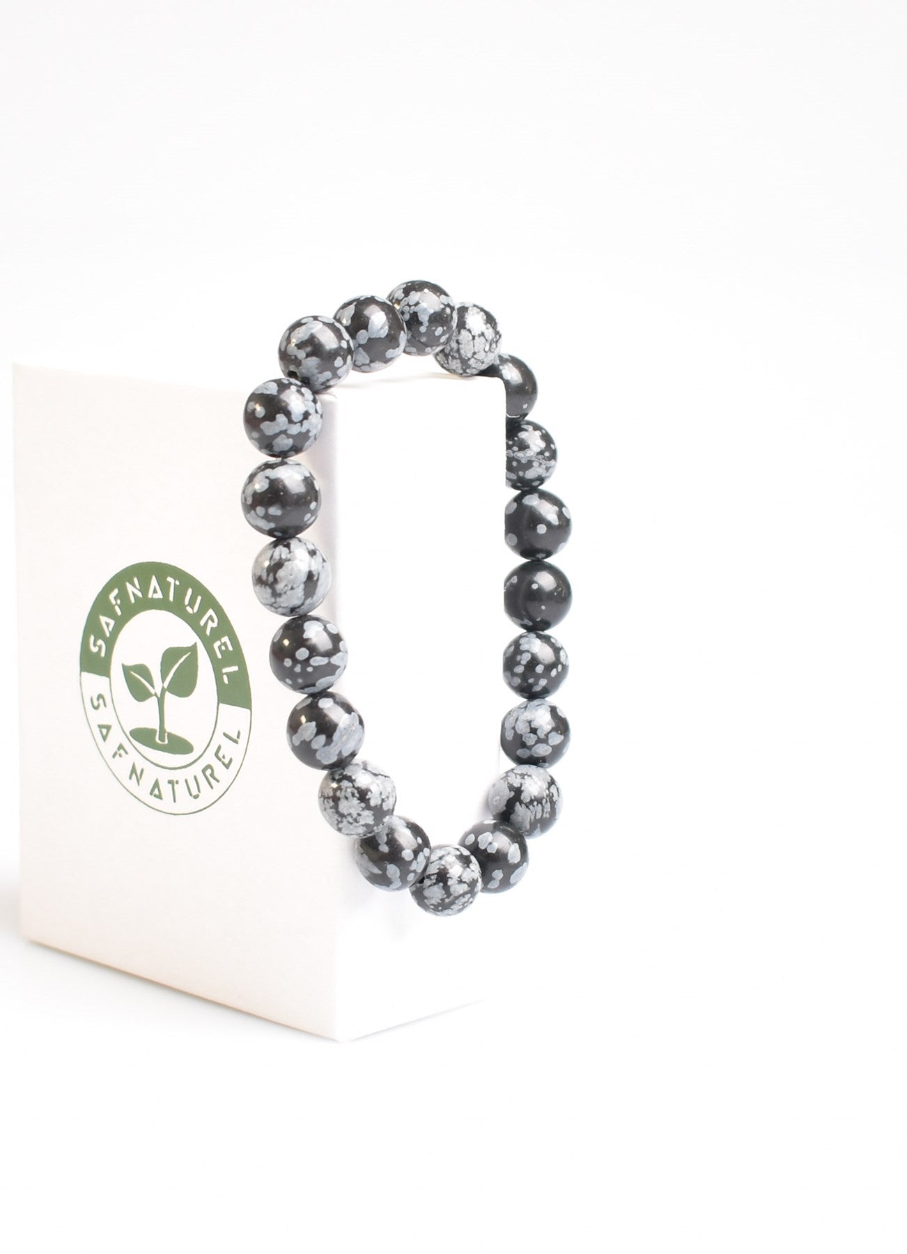 Snowflake Obsidian Natural Gemstone Bracelet 10mm