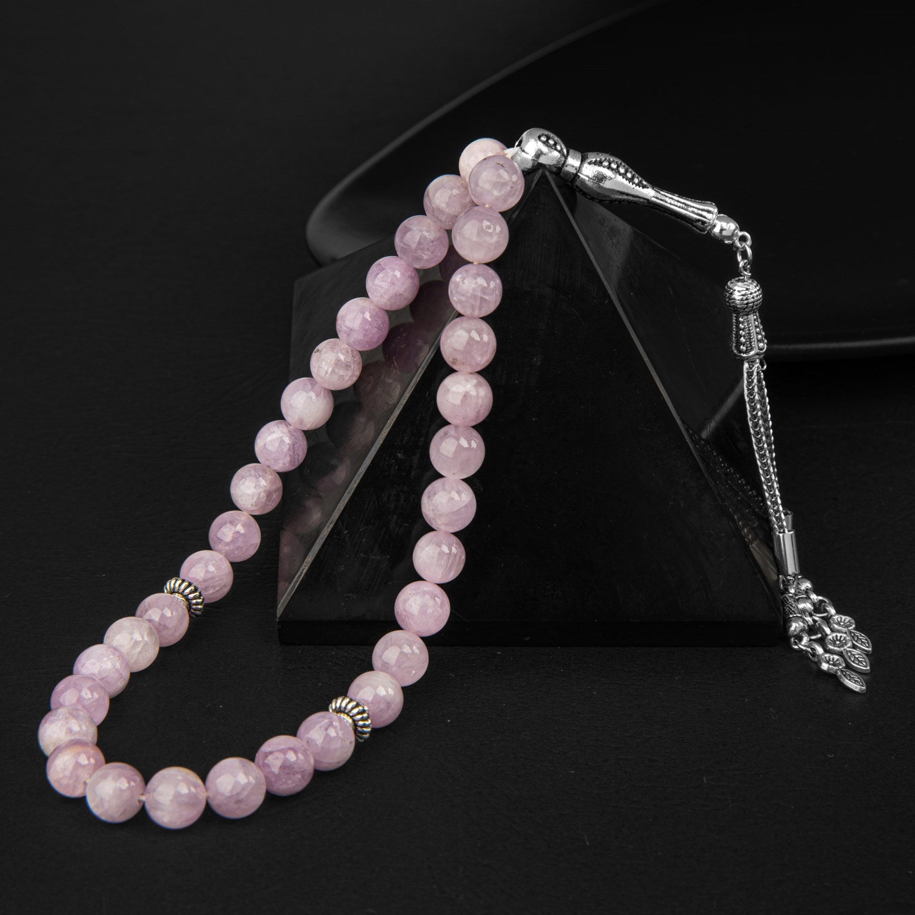 Kunzite Gemstone Prayer Beads - 8mm / 33pc