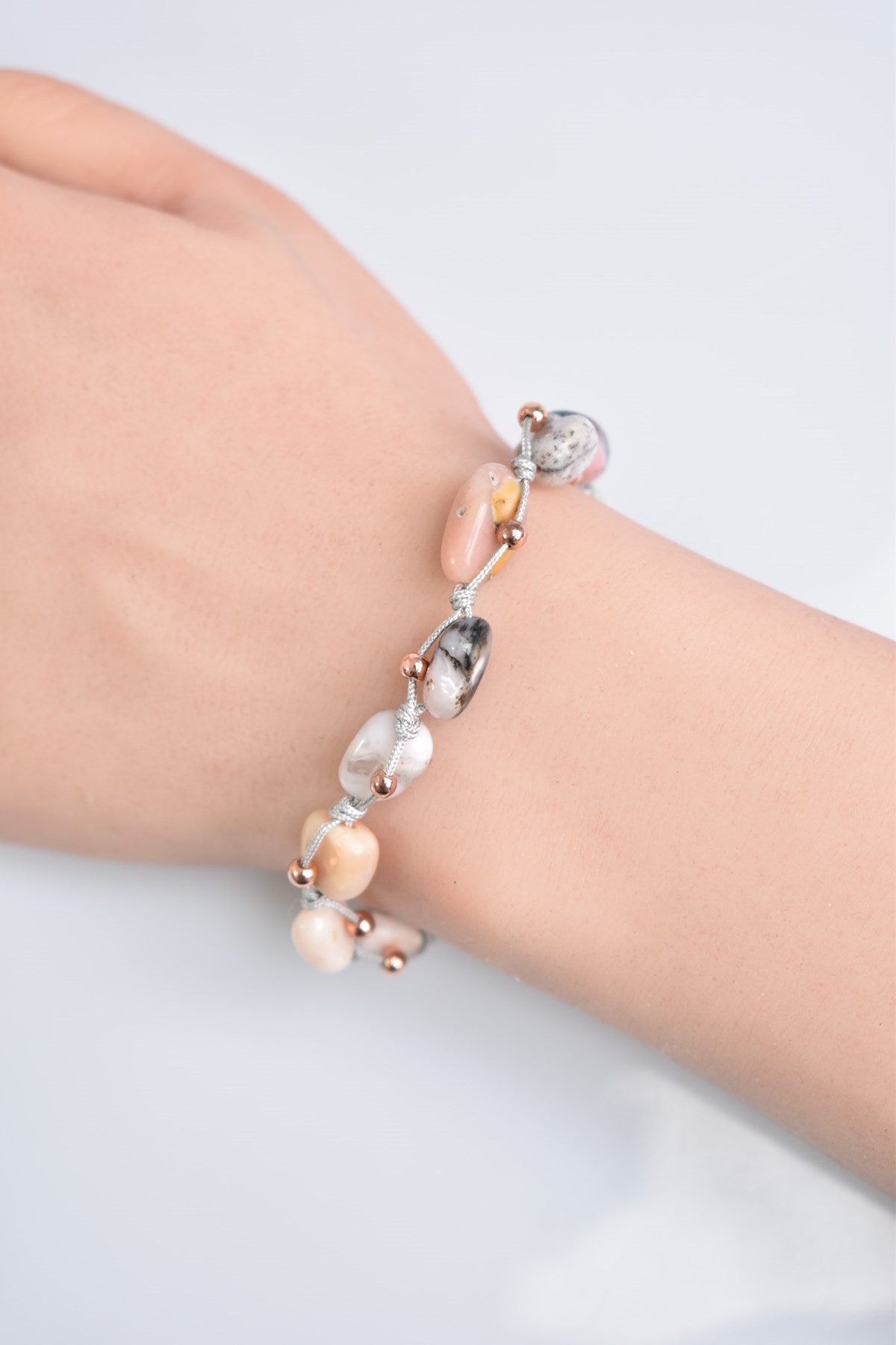 Opal Natural Gemstone Macrame Bracelet