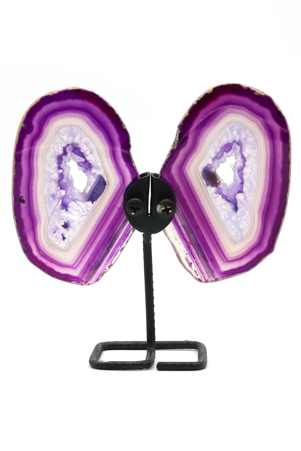 Agate Butterfly on Custom Metal Stand
