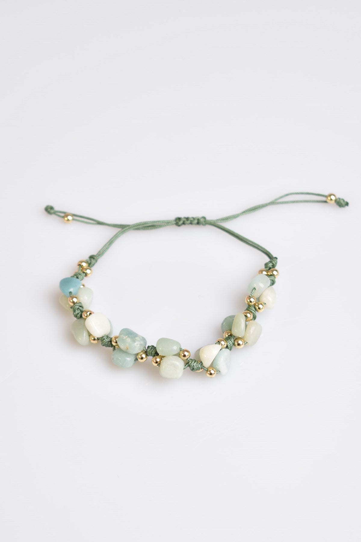 Amazonite Gemstone Macrame Bracelet