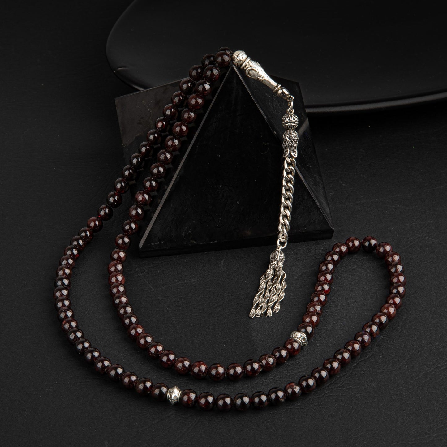 Maroon Garnet Gemstone Prayer Beads - 6mm / 99pc