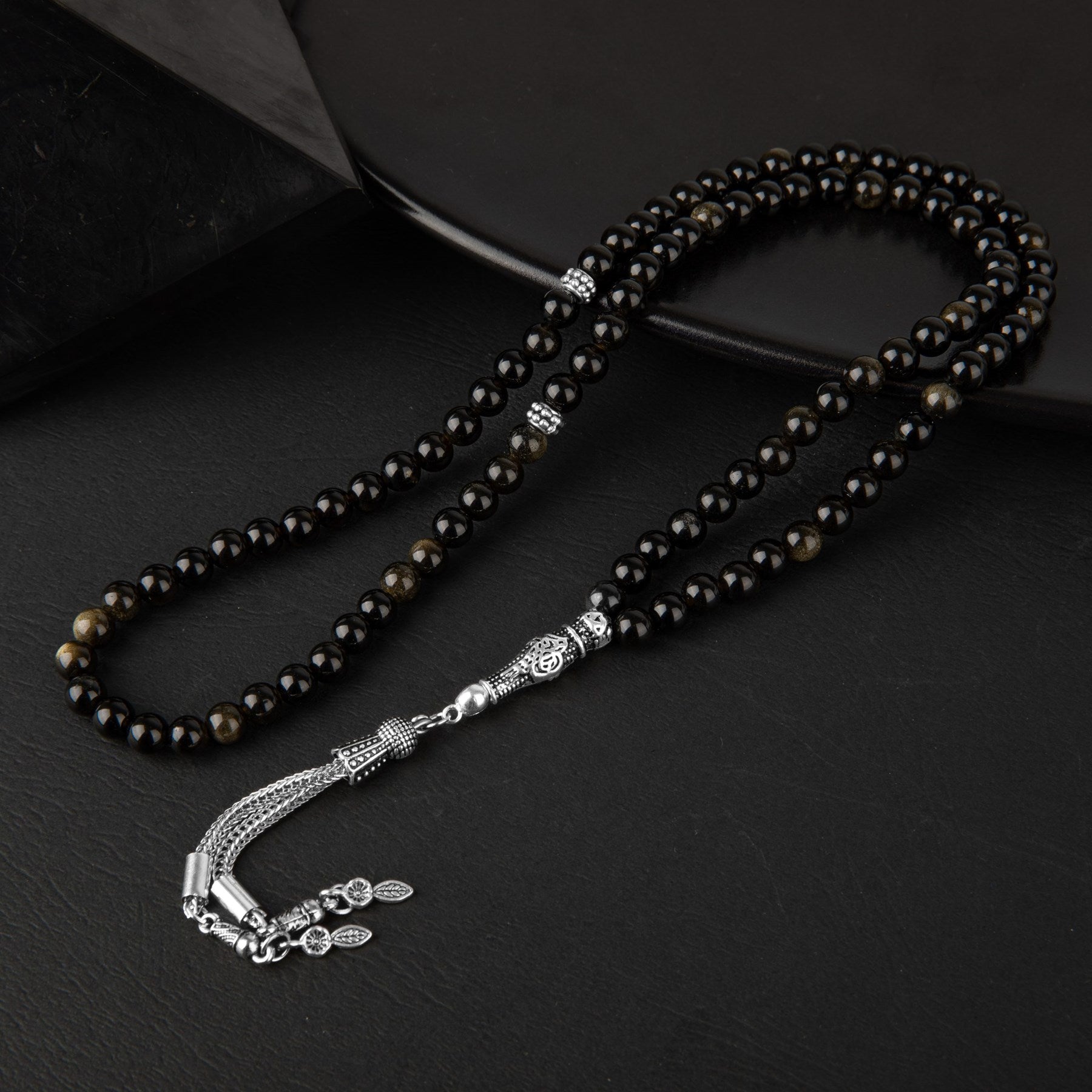 Golden Obsidian Gemstone Prayer Beads - 6mm / 99pc