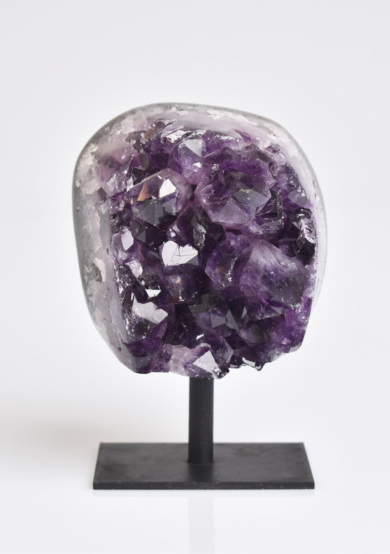Amethyst Natural Gemstone Geode with Stand